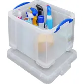 Really Useful Handige opbergbox - Box van 35 liter, transparant, per stuk verpakt in karton