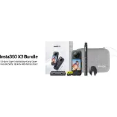 Insta360 X3 Bundel (30p, 5.7K, Bluetooth, WiFi), Action Cam, Zwart