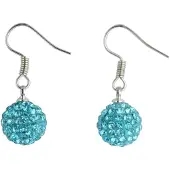 Behave - Oorhangers dames - Blauw kristal - Feestelijk - Nikkelvrij