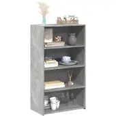 vidaXL Hoge kast 70x41x124 cm bewerkt hout betongrijs