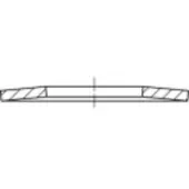Toolcraft 137492 Schijfveren Binnendiameter: 51 mm DIN 2093 Verenstaal 10 stuk(s)