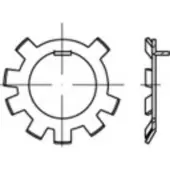 Toolcraft 147173 Stelmoer Binnendiameter: 18.9 mm DIN 70952 Staal 50 stuk(s)