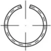 Toolcraft 146405 Veerring Binnendiameter: 51.1 mm DIN 7993 Verenstaal 50 stuk(s)