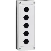 Baco LBX0500 224205 Lege behuizing 5 inbouwplaatsen (l x b x h) 206 x 74 x 47.9 mm Grijs, Zwart 1 stuk(s)
