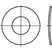 Toolcraft TO-6854448 Veerschijf Binnendiameter: 10 mm DIN 137 Verenstaal 1000 stuk(s)