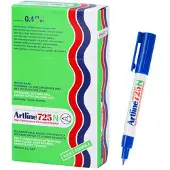 Artline 725N Permanentmarker Extra Fijn Ronde punt - 0,4 mm Blauw Navulbaar Waterbestendig 12 Stuks