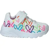SKECHERS 314078N Uno Lite - Love Sneakers | Maat 26 Meisjes Wit