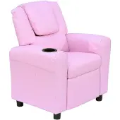 HOMCOM Kinderfauteuil - Instelbare Rugleuning - 62 x 56 x 69 cm - Roze