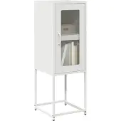 vidaXL Dressoir 36x39x107 cm koudgewalst staal wit