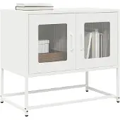 vidaXL Tv-meubel 68x39x60,5 cm koudgewalst staal wit