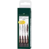 Faber-Castell Faber Castell tekenstift - fineliners - Pitt Artist Pen - sepia - 4-delig - FC-167101