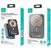 Usams 10000 mAh magnetische en draadloze Powerbank met transparante achterkant
