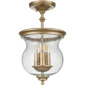 FEISS LED Plafondlamp Pickering Lane | 3X E14 Max 40W | Dimbaar | Painted Natural Brass