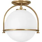 Elstead Lighting LED Plafondlamp Somerset | 1X E27 Max 60W | Dimbaar | Heritage Brass