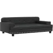 vidaXL Hondenmand 90x53x30 cm kunstleer zwart