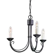 Elstead Lighting LED Kroonluchter | 3X E14 Max 60W | Dimbaar | Black