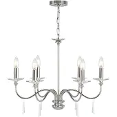 Elstead Lighting LED Kroonluchter | 6X E14 Max 60W | Dimbaar | Polished Nickel