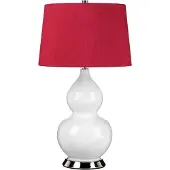 ELSTEAD LED Tafellamp ISLA | 1X E27 Max 60W | Polished Nickel, White, Red