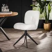 Dimehouse Set van 2 Draaibare Eetkamerstoelen Bouclé Lava - Zonder Armleuningen Taupe