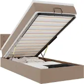 vidaXL Ottomaanse bed met matras 80x200cm kunstleer cappuccinokleurig