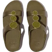 FitFlop Halo bead-circle metallic h-bar slides