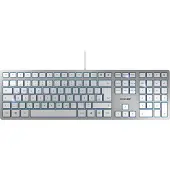 Cherry Kc 6000 Slim Toetsenbord Duits Zilver