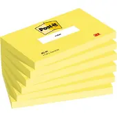 3M , 100 vel, ft 76 x 127 mm, pak van 6 blokken, neongeel