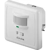 Goobay PIR bewegingssensor met akoestische sensor - 9m bereik - inbouw wandcontactdoos / wit