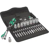 Wera 8100 SA 9 Zyklop 05004019001 Dopsleutelset Inch 1/4 28-delig