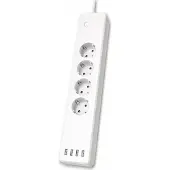 Hama Slimme stekkerdoos - 4-voudig - 1,7m kabel - 4x USB-A - Wit