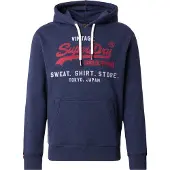Superdry Sweatshirt 'Heritage' marine / grijs gemêleerd / karmijnrood