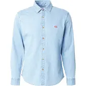 Levi's Overhemd 'Battery Housemark Slim Fit Shirt' lichtblauw