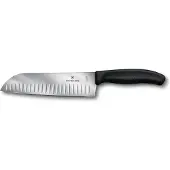 Victorinox SwissClassic 6.8523.17G Black, santoku met kuiltjes, 17 cm, zwart