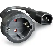 Gembird C14 - CEE 7/3 stroomkabel voor UPS/PDU - 3x 0,75mm / zwart - 0,15 meter