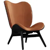 UMAGE A Conversation Piece Loungestoel Hoog Black Oak | Dunes Rust