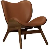 UMAGE A Conversation Piece Loungestoel Laag Dark Oak | Cognac