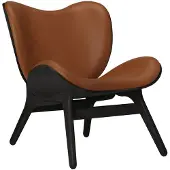 UMAGE A Conversation Piece Loungestoel Laag Black Oak | Cognac