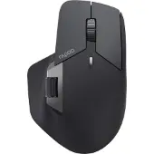Rapoo draadloze multi-modus muis "MT760M", grijs-zwart Bluetooth 4.0/5.0, draadloos (dongle), 4000 Dpi-sensor met hoge resolutie, bereik tot 10 m, programmeerbare knoppen