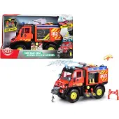 Dickie Toys - Unimog U530 Fire Rescue - Brandweerwagen - trekhaak en waterpistool met afstandsbediening