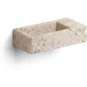 Clou Fontein Flush 3 Zonder Kraangat 36x18 cm Gerecycled Plastic Beige Met Gekleurde Snippers