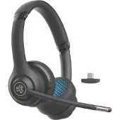 JLab GO Work Draadloze Bluetooth-hoofdtelefoon voor op het oor 45 uur speeltijd, ingebouwde microfoon