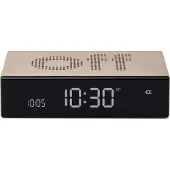 Lexon wekker Flip Premium gold -