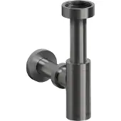 Clou Mini Suk Fonteinsifon - Geborsteld Gunmetal Pvd - Messing - 8717462013753 - Wastafels, Sifons