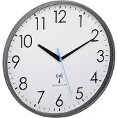 TFA-Dostmann 60.3549.10 Wandklok Zendergestuurd 30 cm x 65 mm Grijs