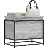 vidaXL Opbergbox met deksel 60x40x51,5 cm bewerkt hout grijs sonoma
