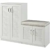En.casa Schoenenkast Løten 97x120x36 cm wit []