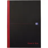 Oxford Black n' Red gebonden notitieboek A4 gelijnd 96 vellen