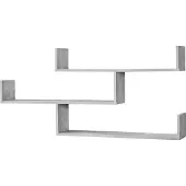 En.casa Wandrek Grimstad met 3 planken 119x18x55 cm betonkleurig