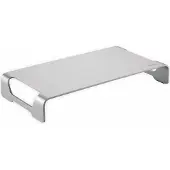 Logilink Tabletop monitor riser, aluminum Monitorstandaard Hoogte: 6.3 cm (max) Zilver