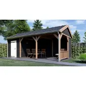 Trendhout Buitenverblijf Zadeldak Betula 400x415